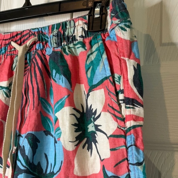 C&C California Floral Tropical Linen Shorts Pull On Drawstring Size S - Picture 3 of 12